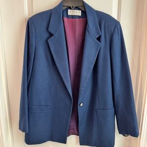 Dumas 100% Wool Blue Blazer with Notched Lapels